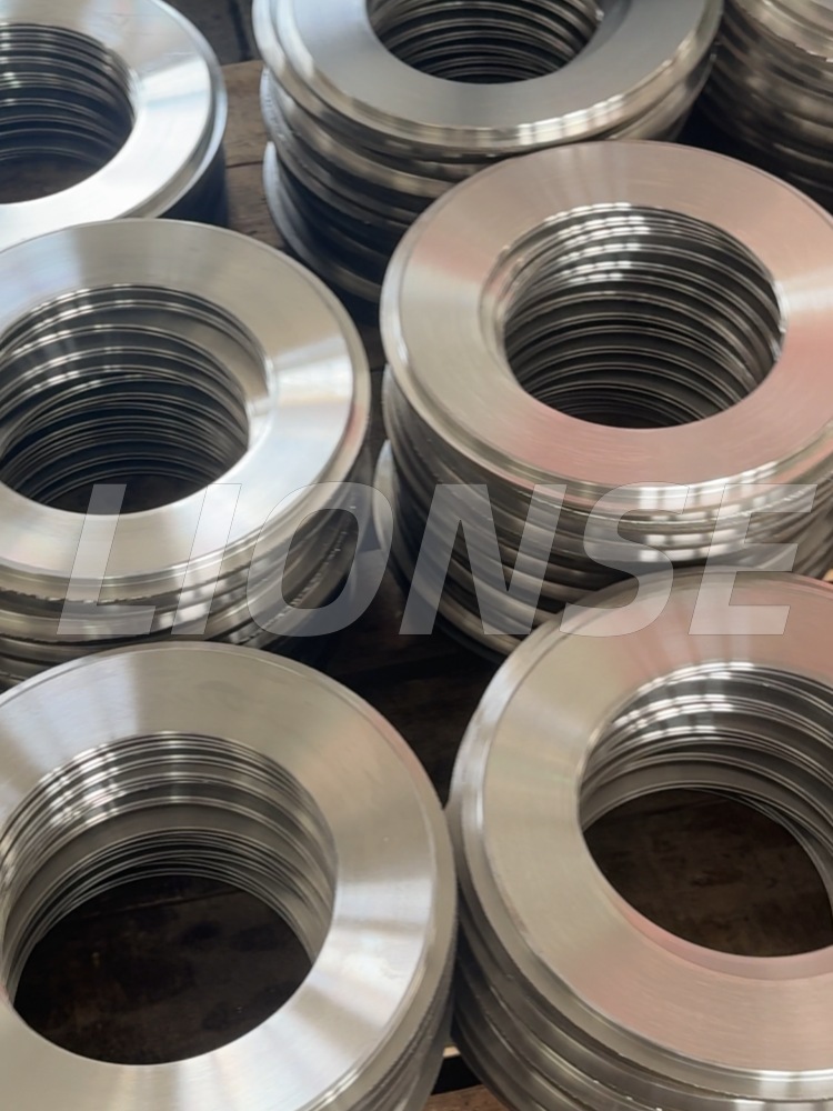 Junta plana de acero inoxidable sólido mecanizada por CNC