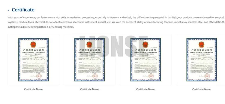 Precision CNC Titanium Machining Parts Manufacturing